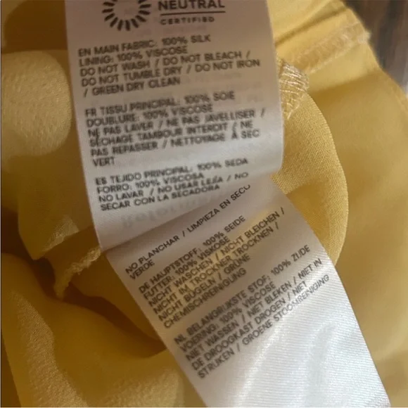 NWT • Casette Silk Dress in Blonde - size 4